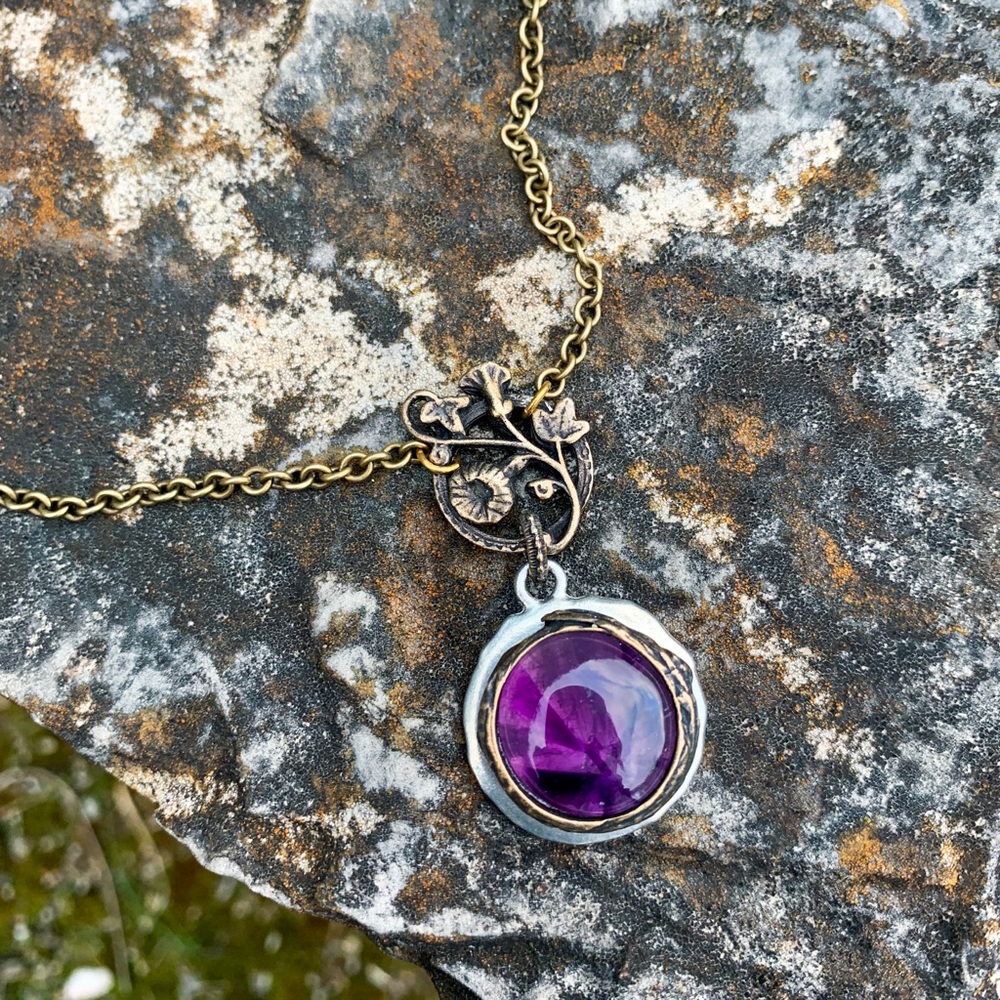 Twilight Treasure- Star Amethyst Pendant Necklace